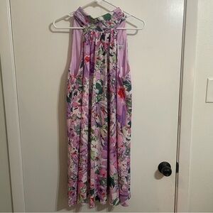 Badgley Mischka Floral Dress in Pink and Purple